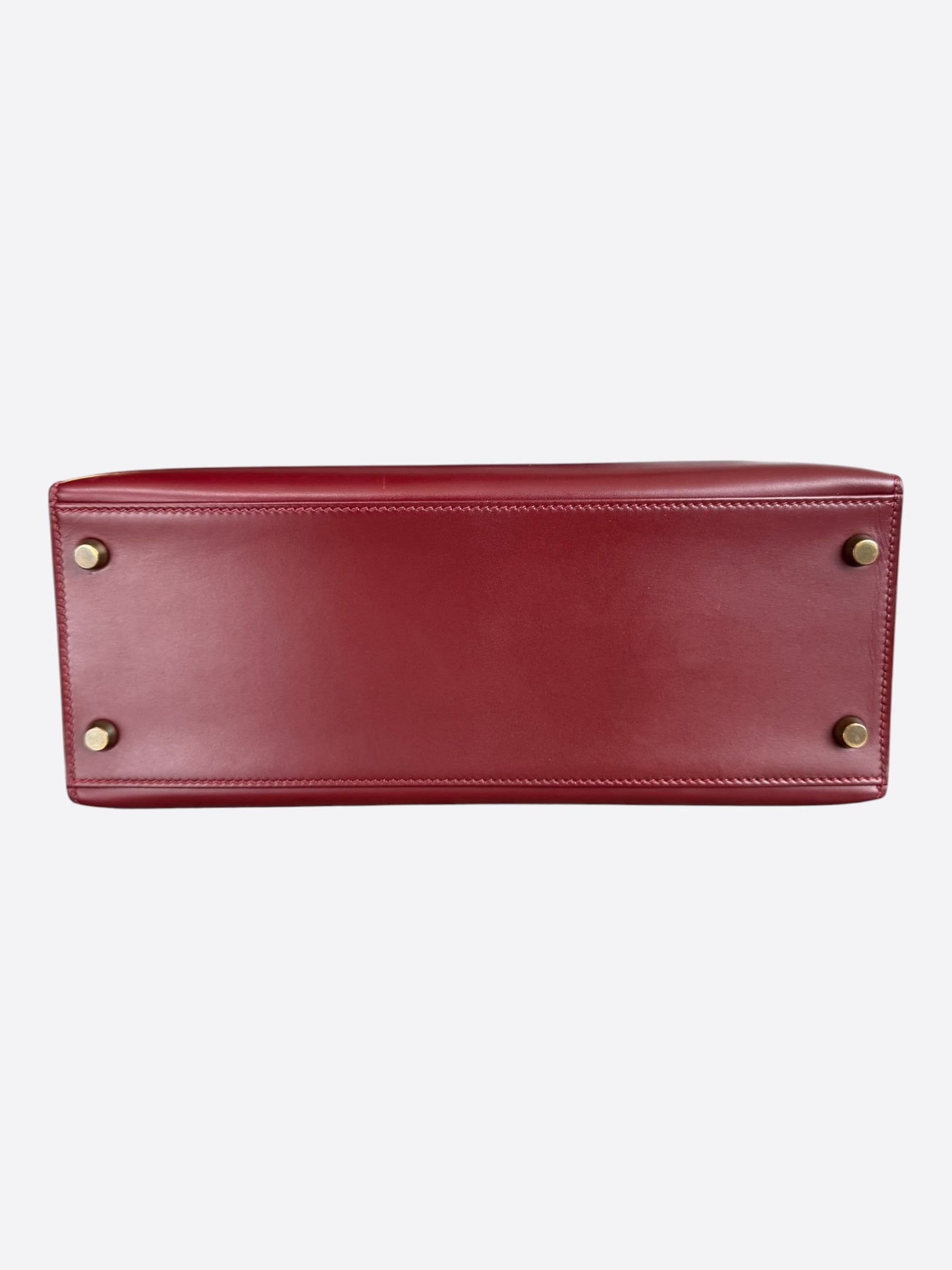 Hermes Red Box Leather & Gold Hardware Kelly 28