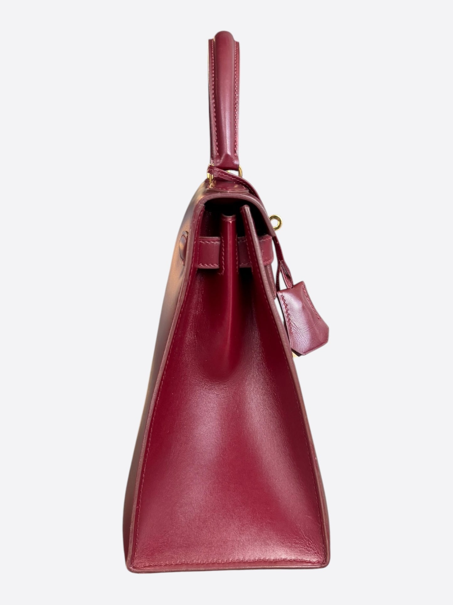 Hermes Red Box Leather & Gold Hardware Kelly 28