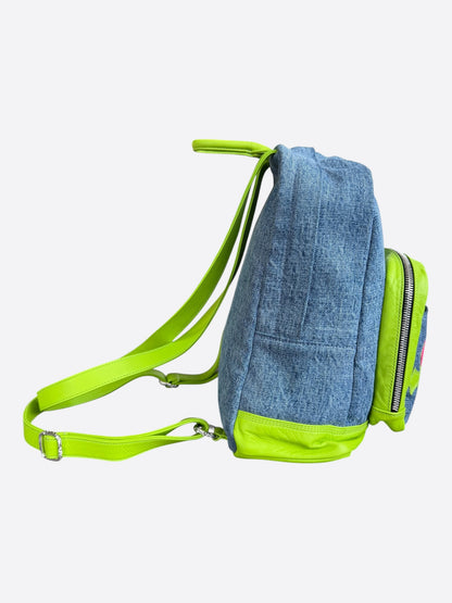 Chrome Hearts Miami Art Basel Blue & Multicolor Cross Patch 7th Grade Backpack