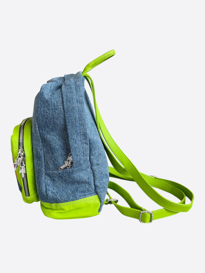 Chrome Hearts Miami Art Basel Blue & Multicolor Cross Patch 7th Grade Backpack