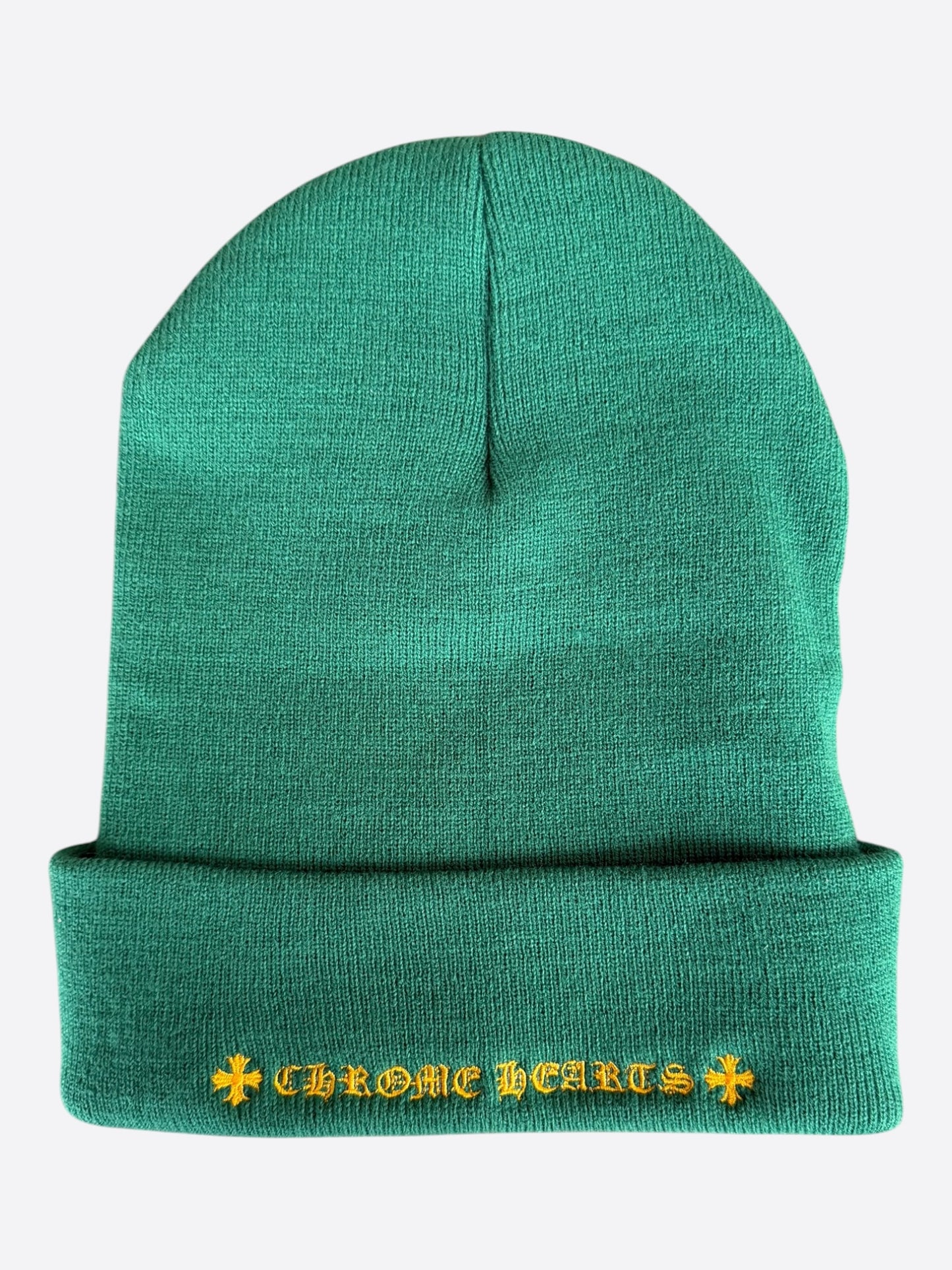 Chrome Hearts Green & Orange CH Logo Embroidered Beanie