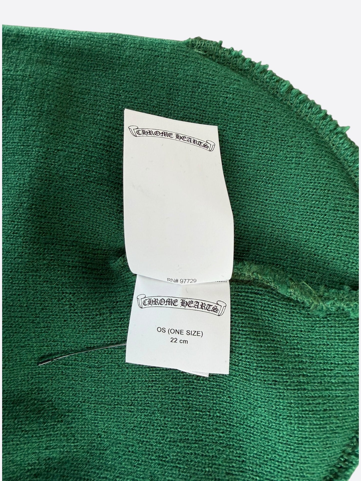 Chrome Hearts Green & Orange CH Logo Embroidered Beanie