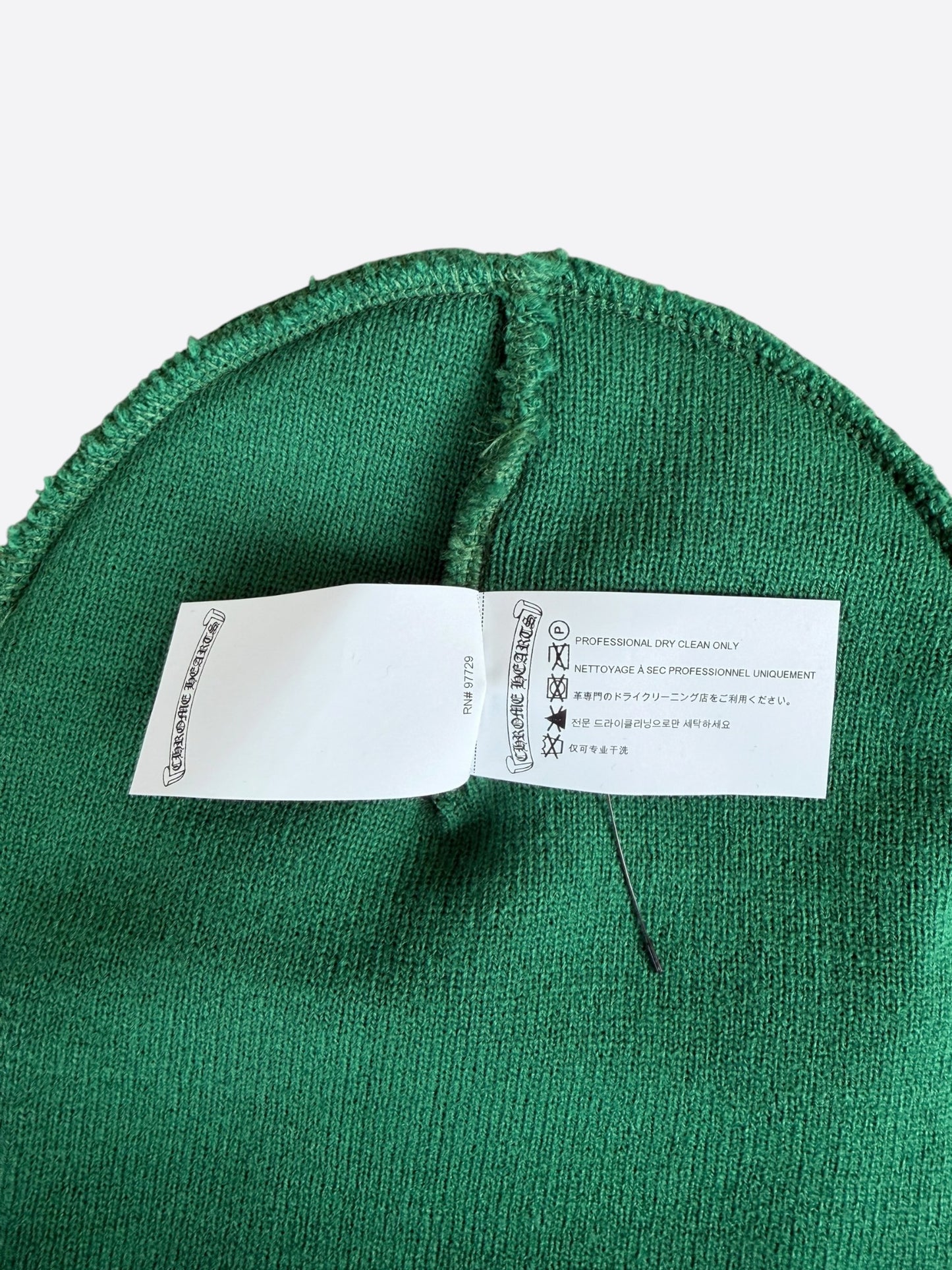 Chrome Hearts Green & Orange CH Logo Embroidered Beanie