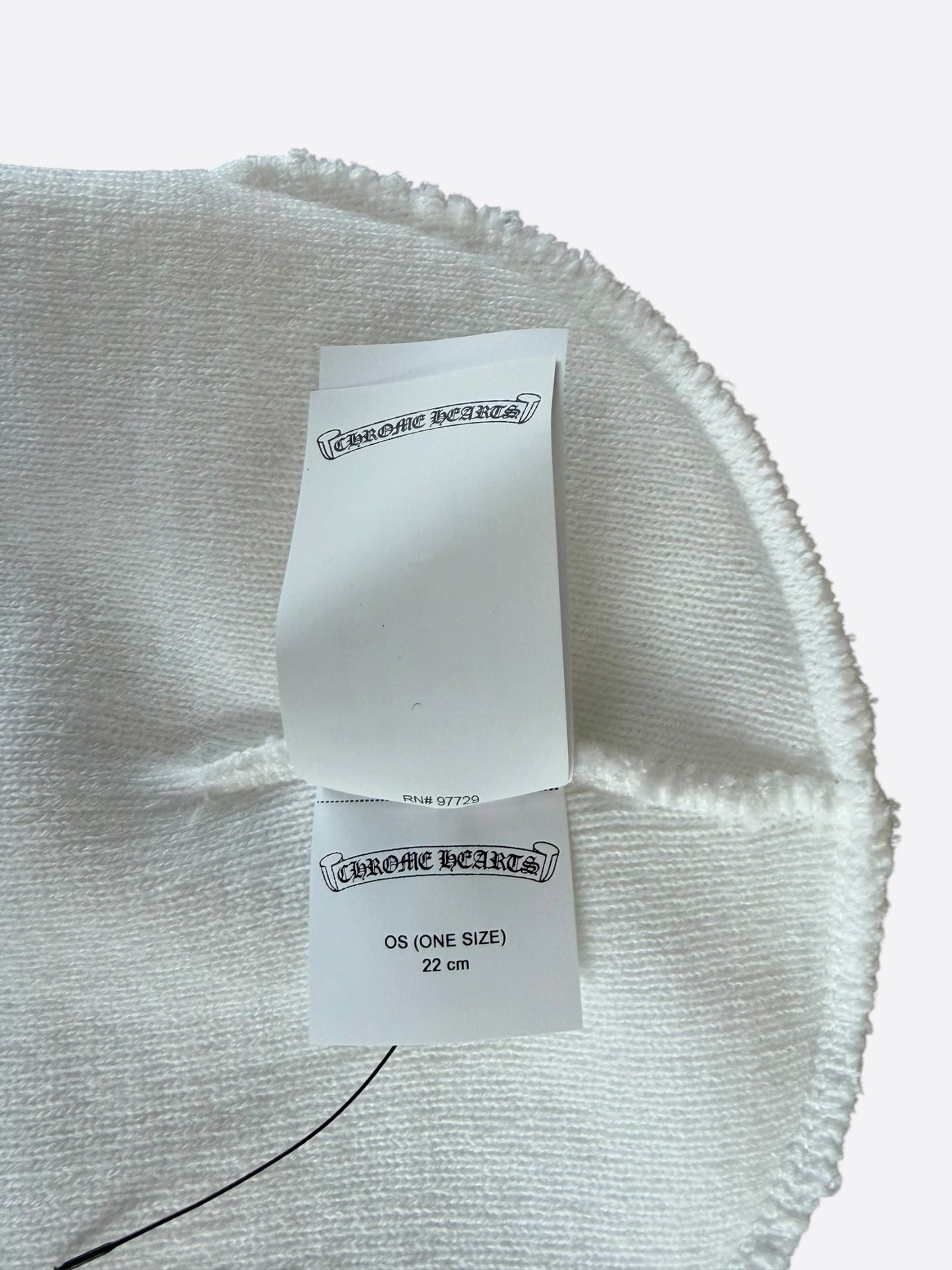 Chrome Hearts White & Black CH Logo Embroidered Beanie