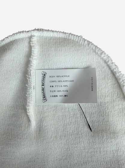 Chrome Hearts White & Black CH Logo Embroidered Beanie