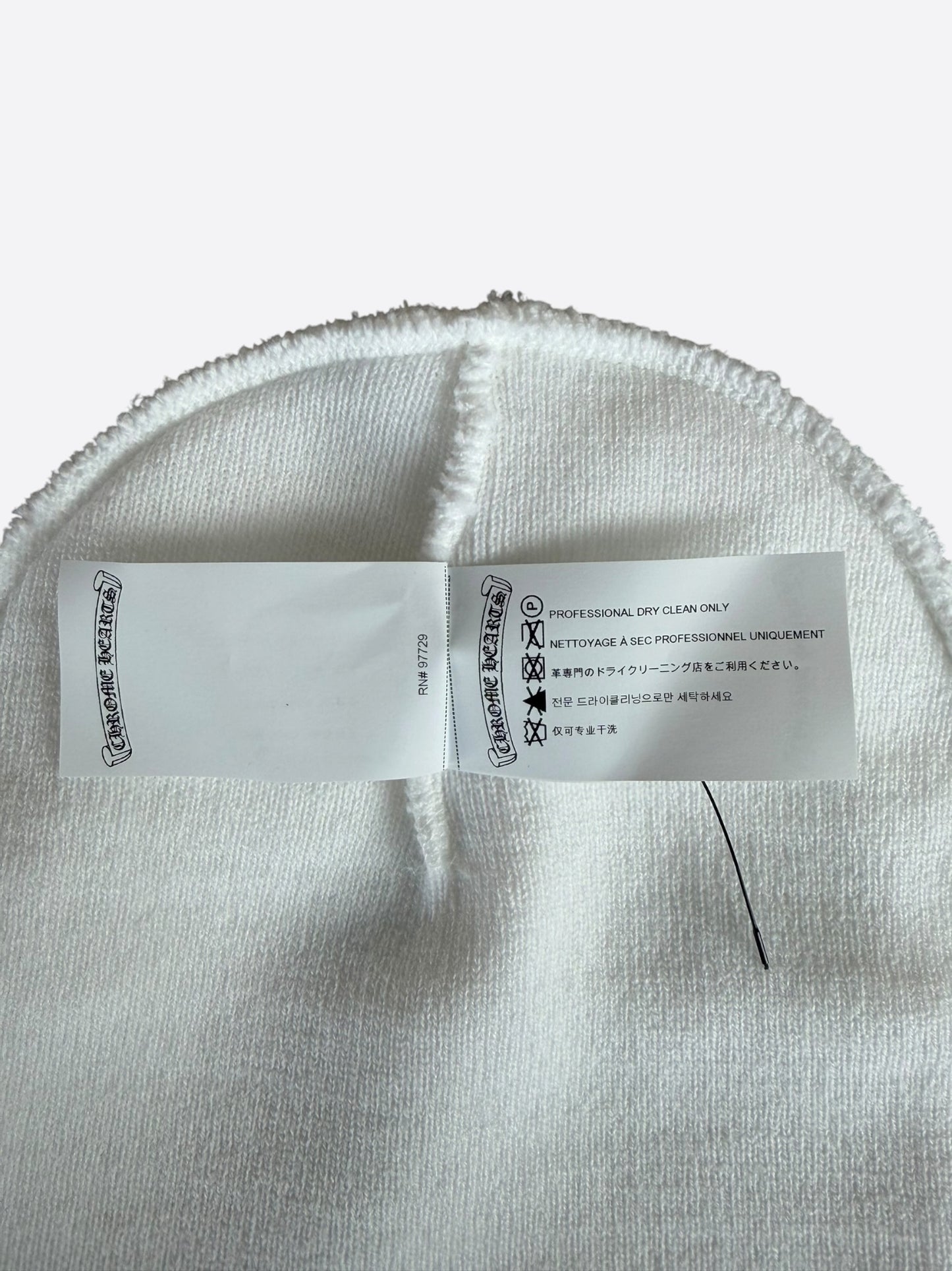 Chrome Hearts White & Black CH Logo Embroidered Beanie