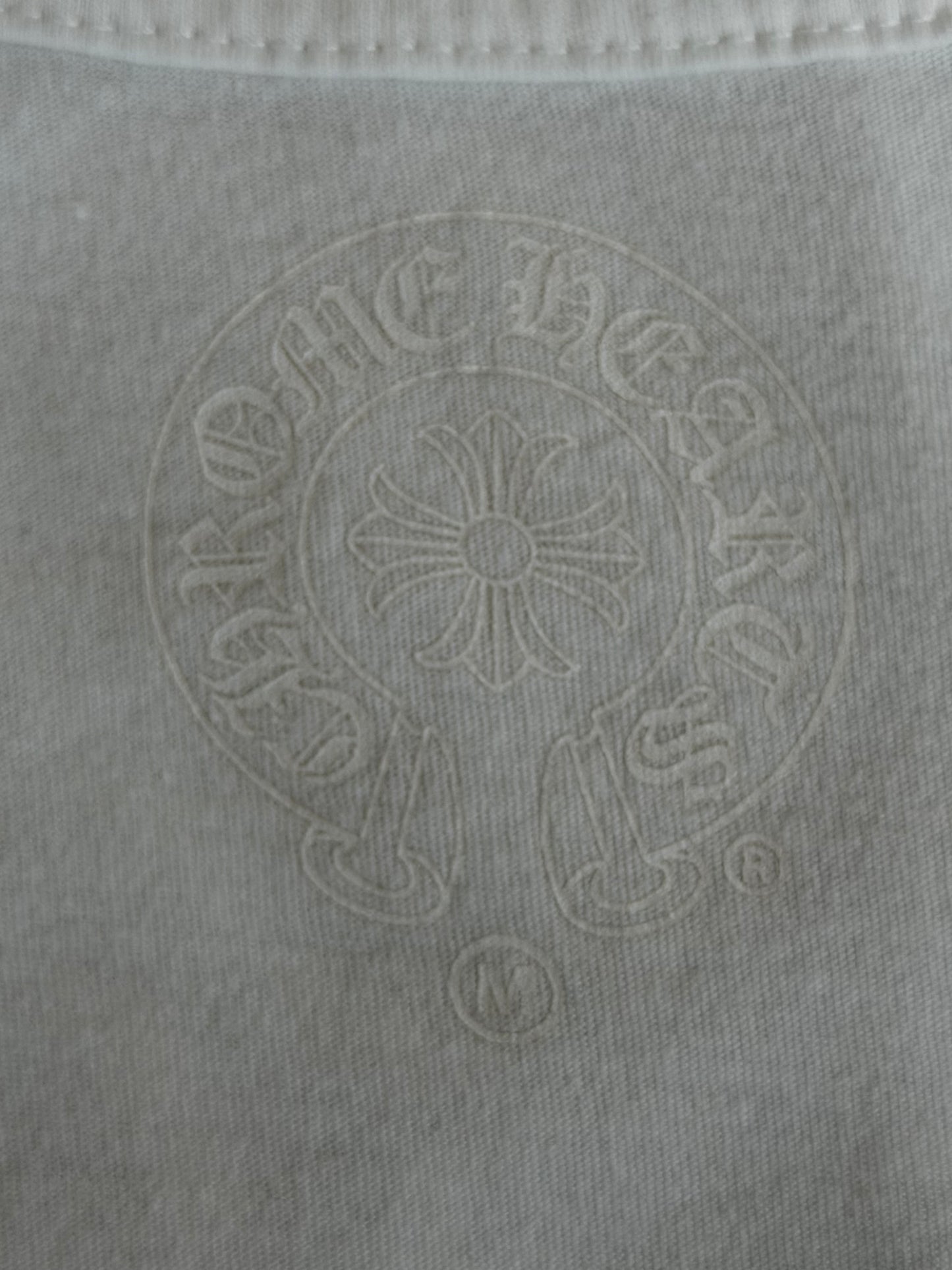Chrome Hearts White & Red Horseshoe Logo Women's T-Shirt