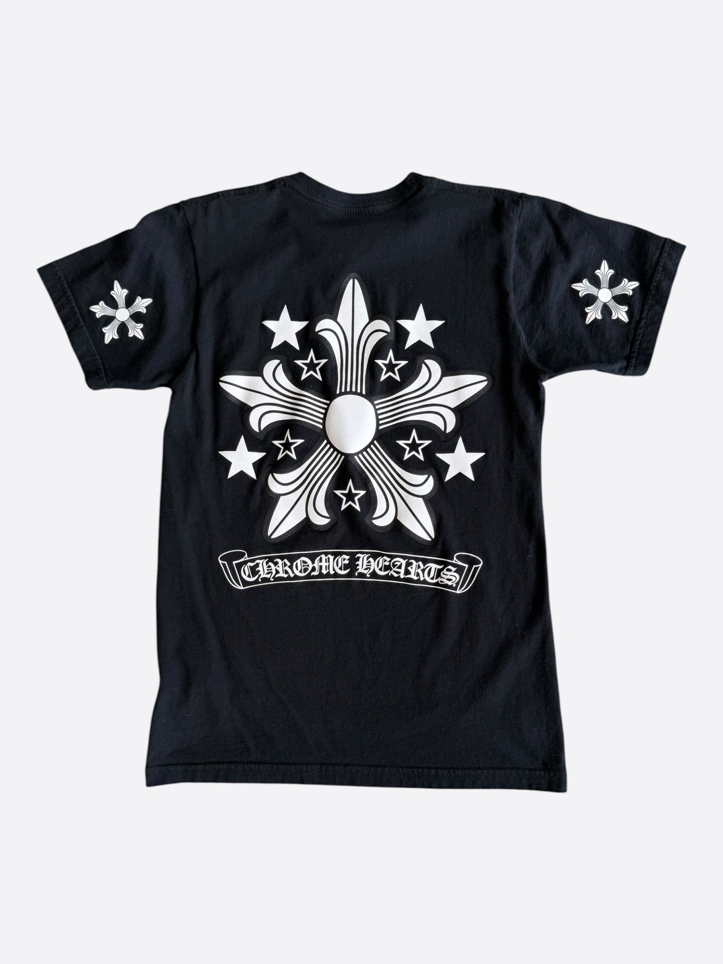 Chrome Hearts Black & White Star Graphic T-Shirt