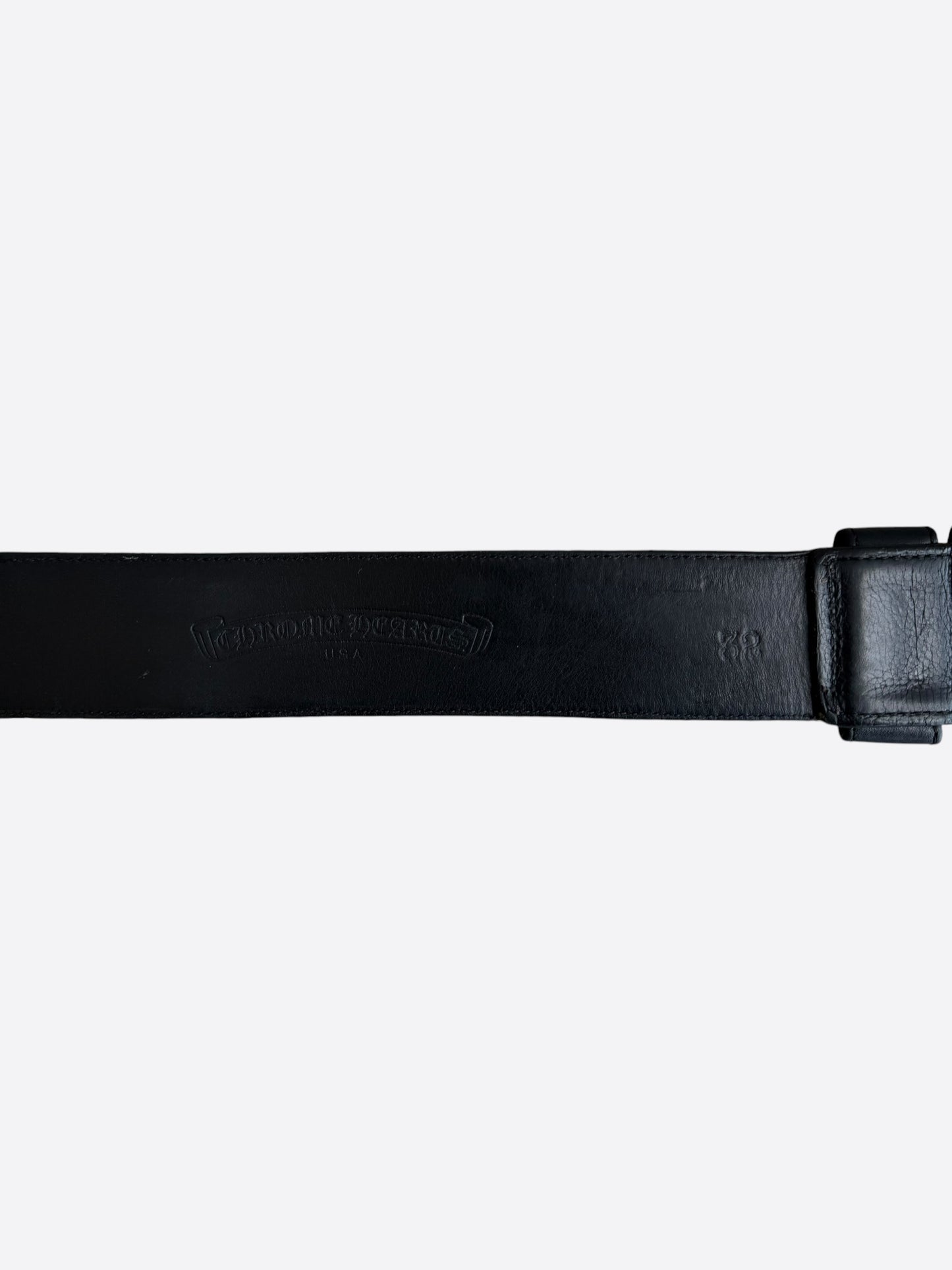 Chrome Hearts Black & Silver Double Pin Roller Belt