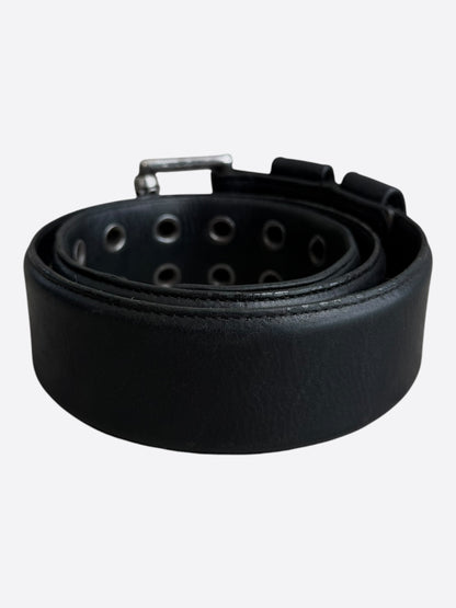 Chrome Hearts Black & Silver Double Pin Roller Belt