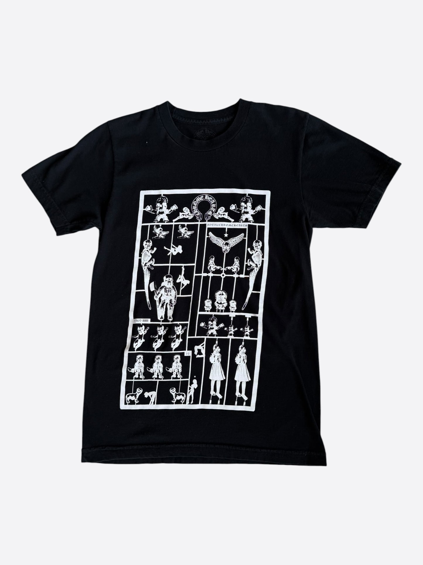 Chrome Hearts Black & White Foti Graphic T-Shirt