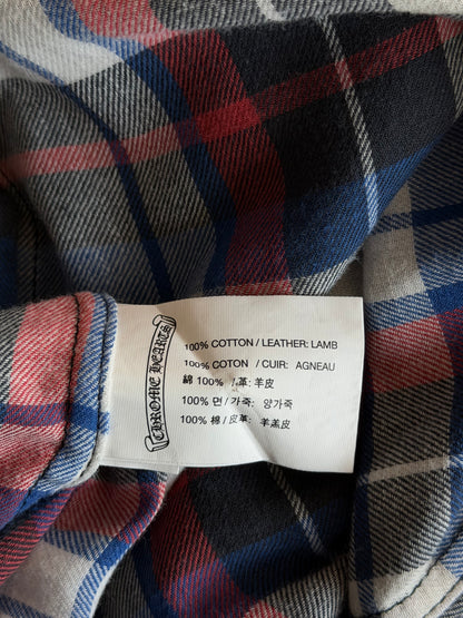 Chrome Hearts Matty Boy White & Blue Sex Recrods Cross Patch Flannel
