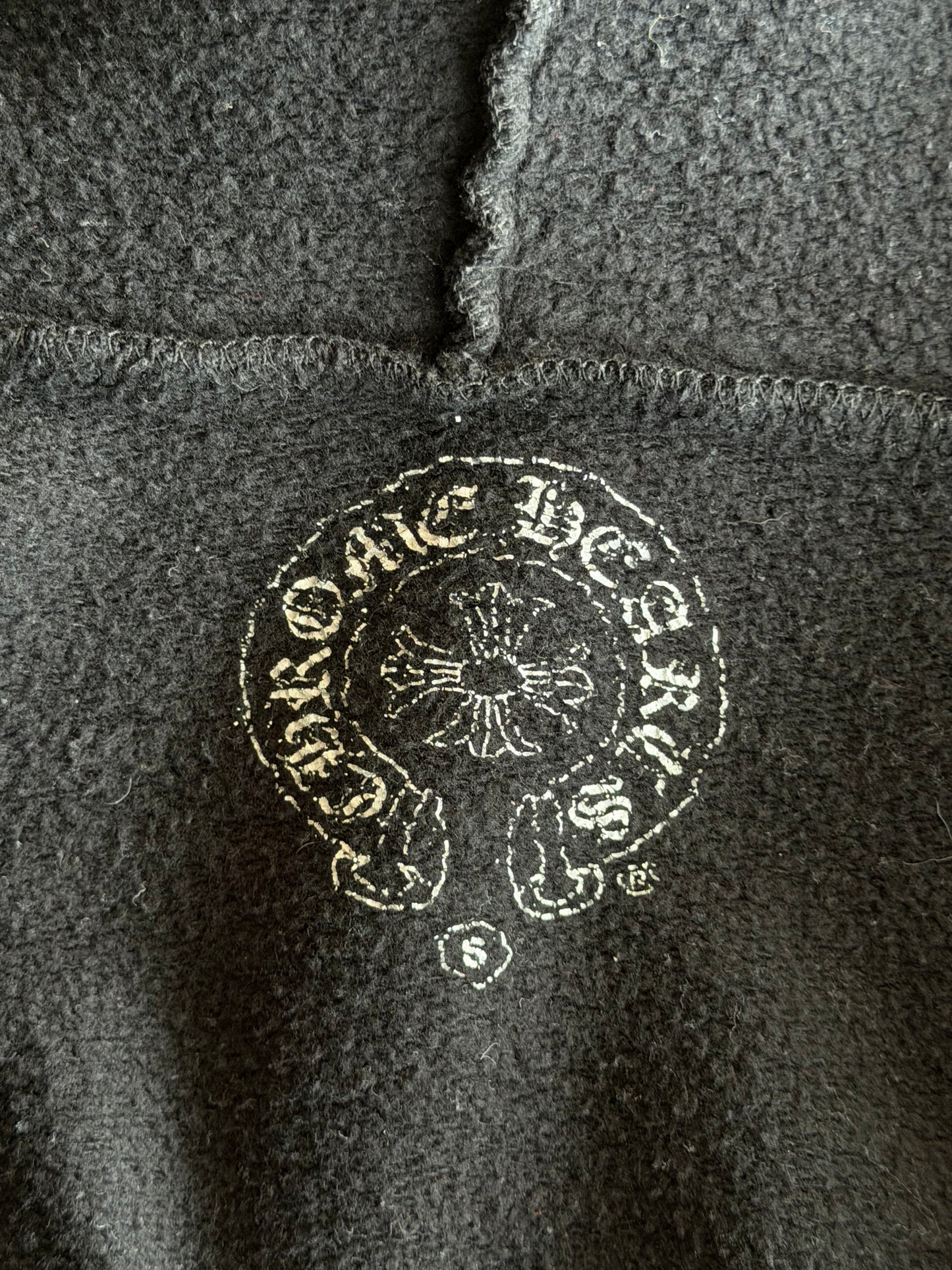 Chrome Hearts Black & White Fleur Logo Zip Up Hoodie