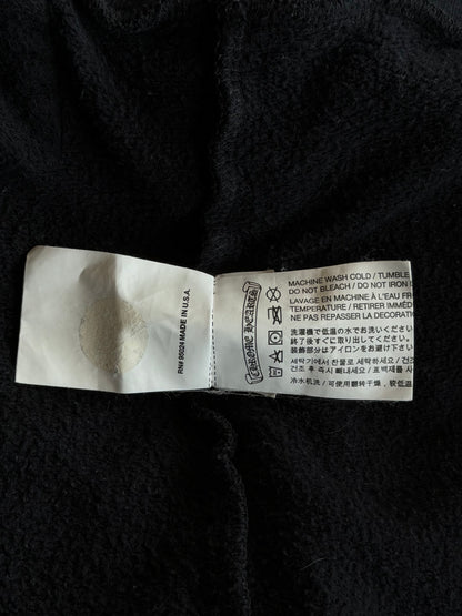 Chrome Hearts Black & White Fleur Logo Zip Up Hoodie