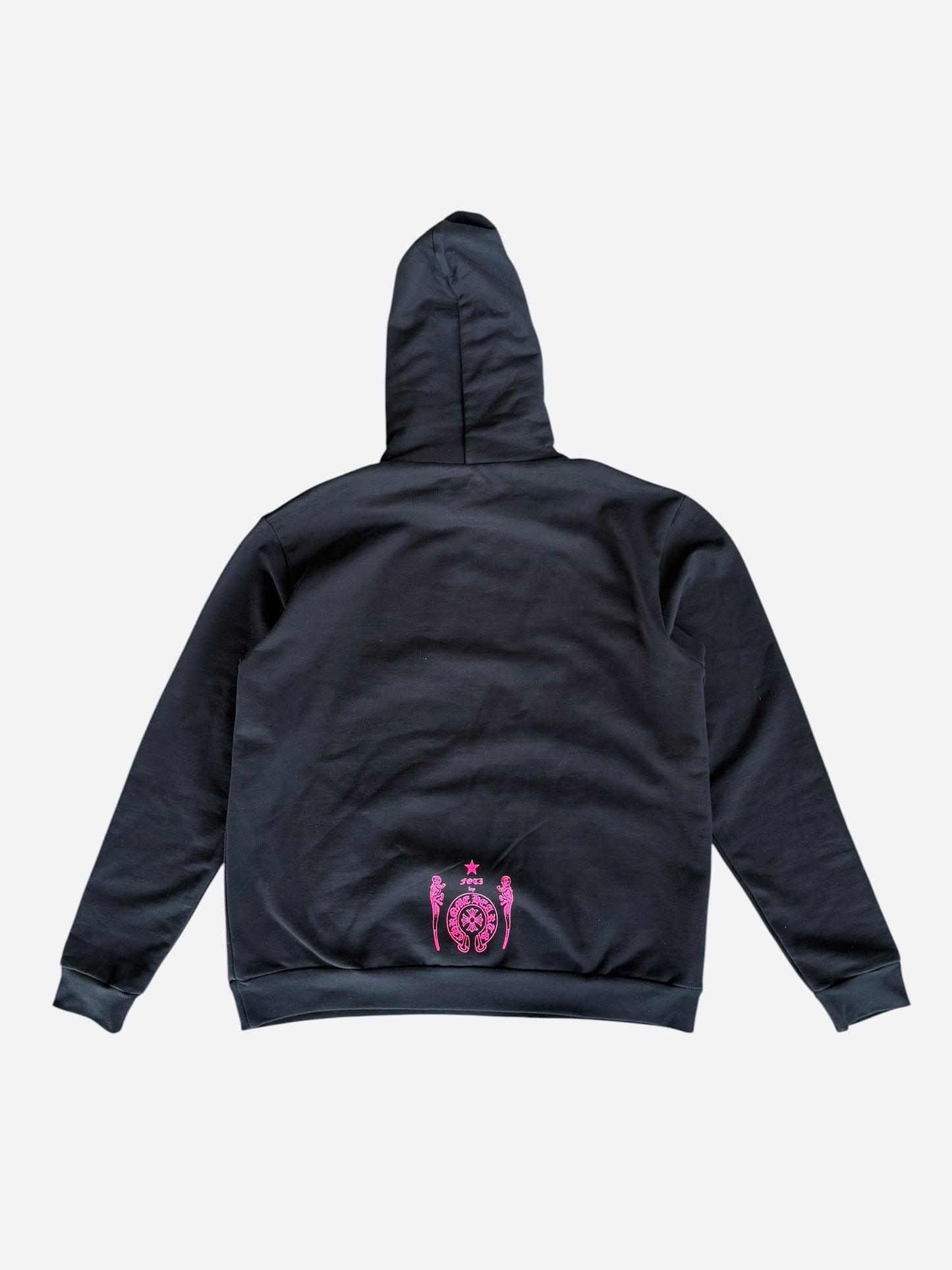 Chrome Hearts Black & Pink Foti Graphic Hoodie