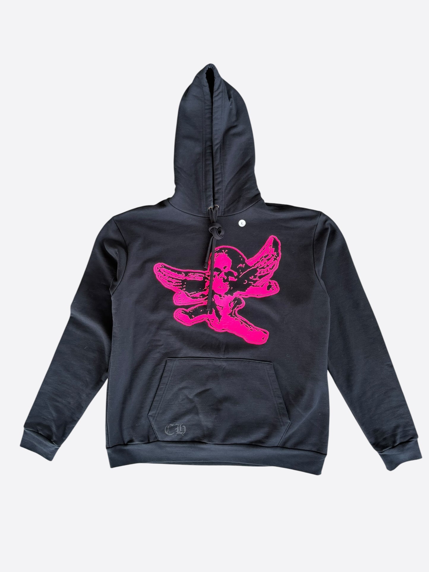 Chrome Hearts Black & Pink Foti Graphic Hoodie
