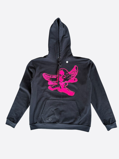 Chrome Hearts Black & Pink Foti Graphic Hoodie