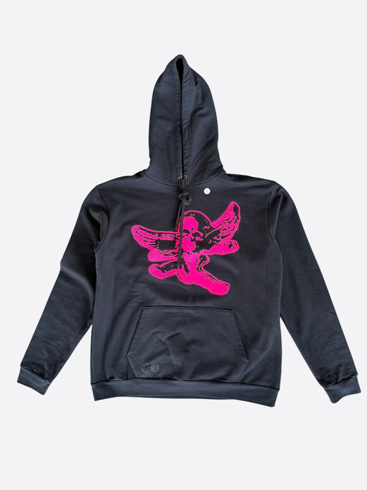 Chrome Hearts Black & Pink Foti Graphic Hoodie