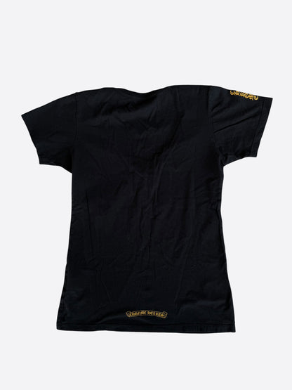 Chrome Hearts Black & Yellow Dagger Logo Women's T-Shirt