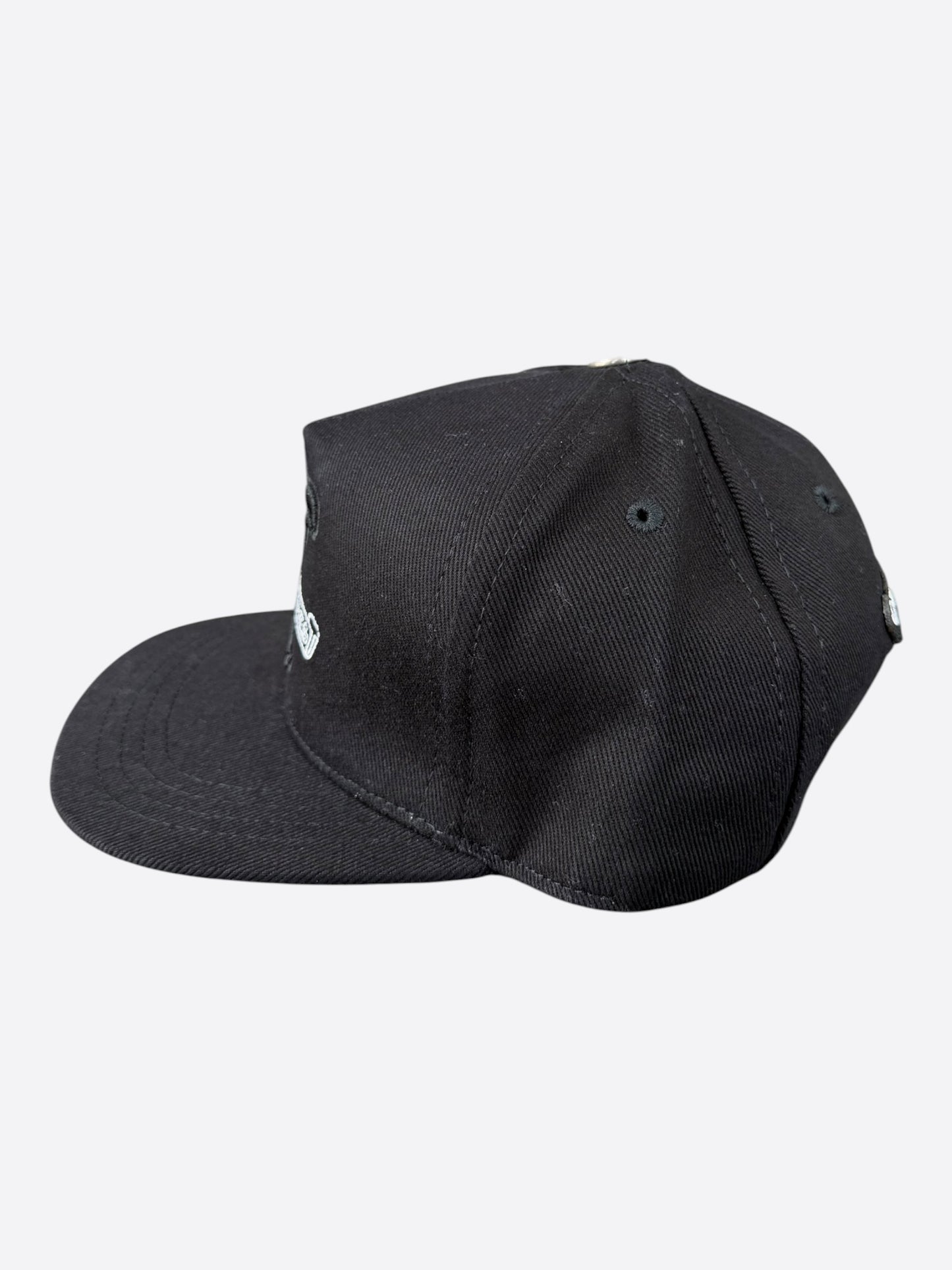 Chrome Hearts Black & White Fleur Logo Hat