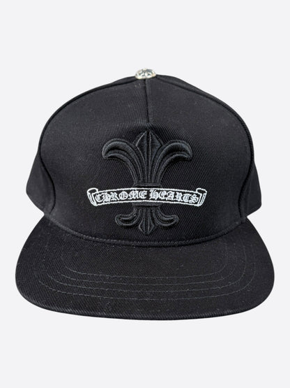 Chrome Hearts Black & White Fleur Logo Hat