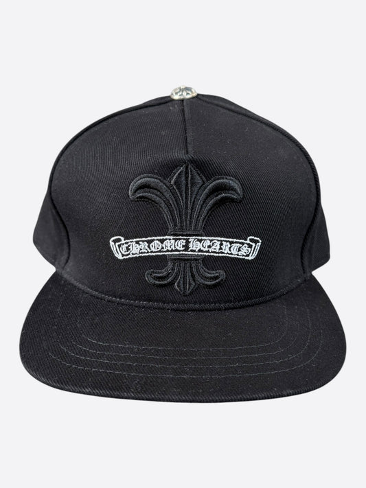 Chrome Hearts Black & White Fleur Logo Hat