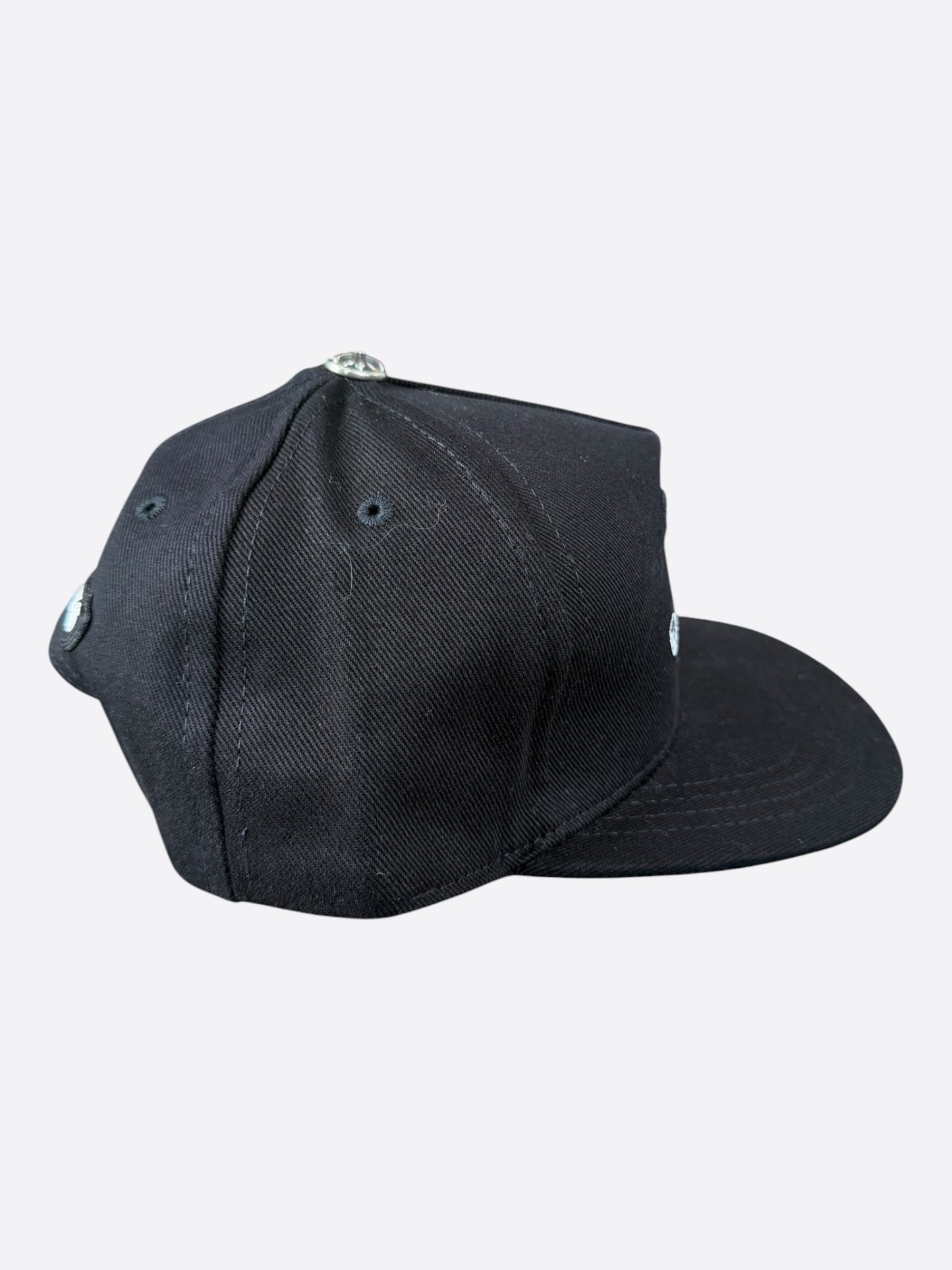 Chrome Hearts Black & White Fleur Logo Hat