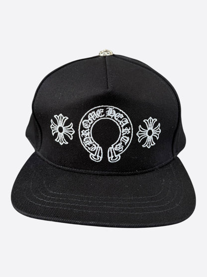 Chrome Hearts Black & White Horseshoe Logo Hat