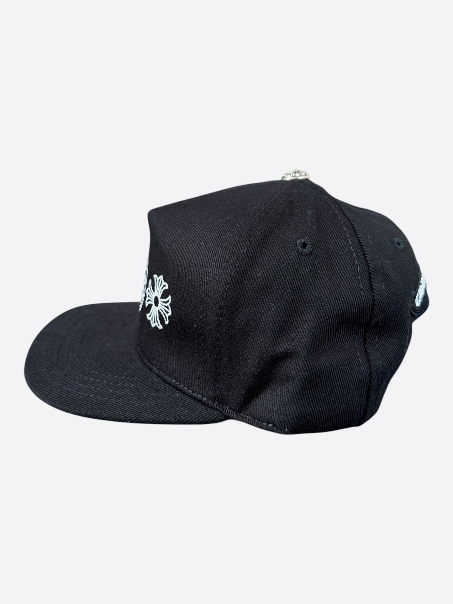 Chrome Hearts Black & White Horseshoe Logo Hat