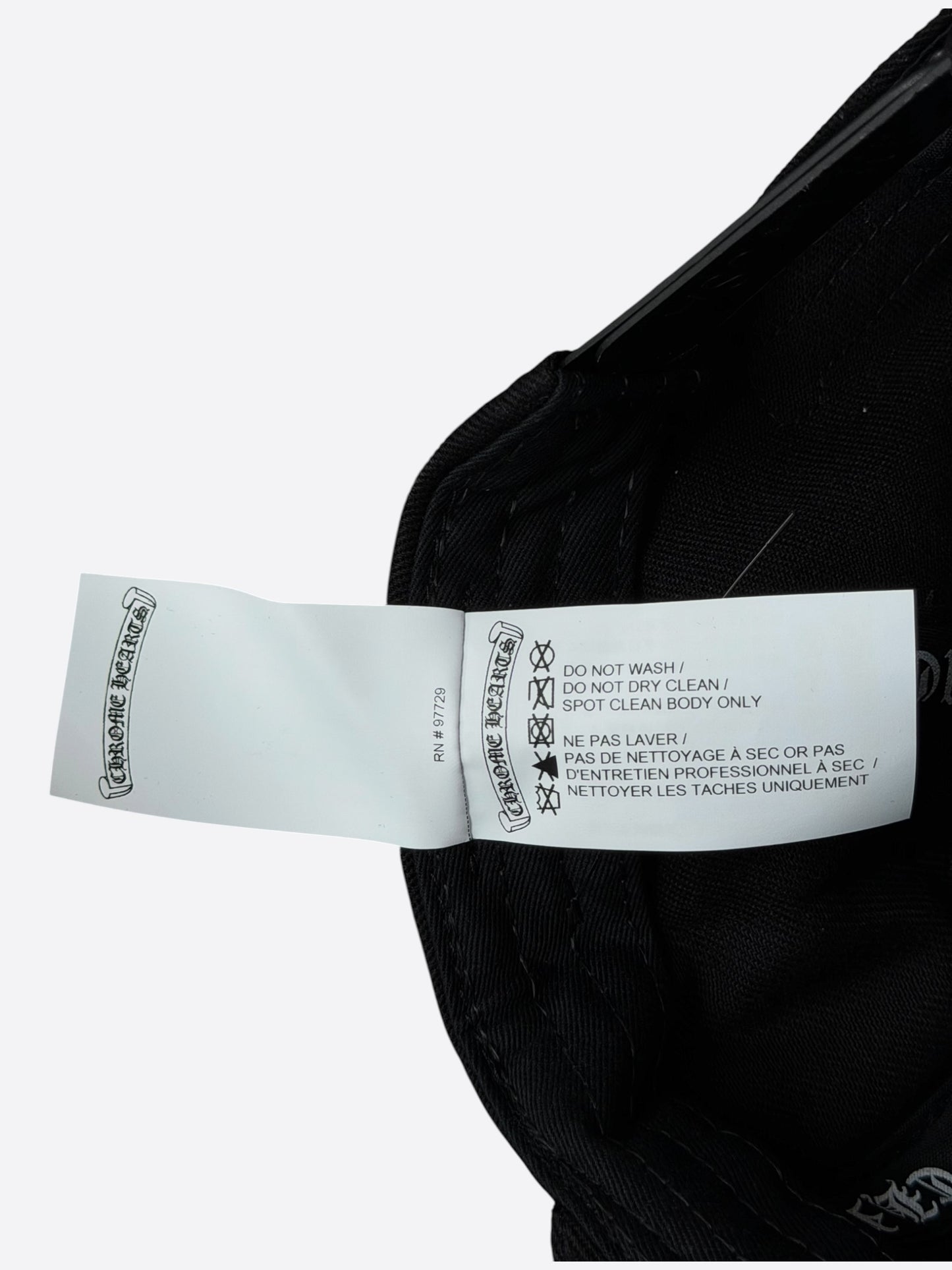Chrome Hearts Black & White Horseshoe Logo Hat