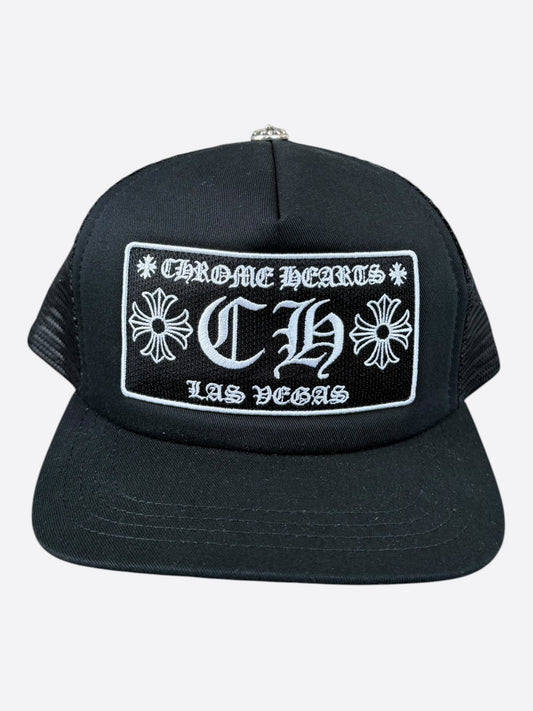 Chrome Hearts Black & White Las Vegas Trucker Hat