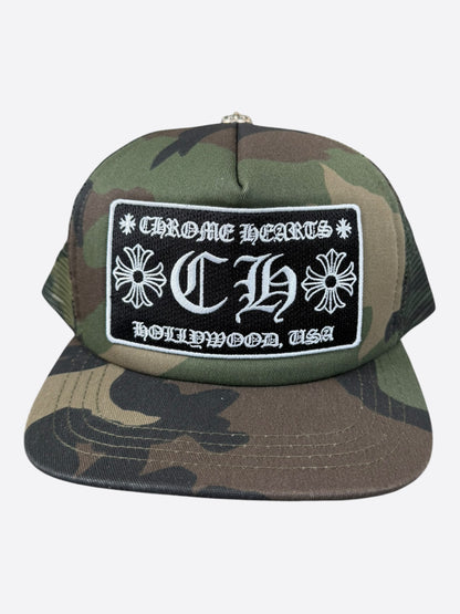 Chrome Hearts Green Camouflage Trucker Hat