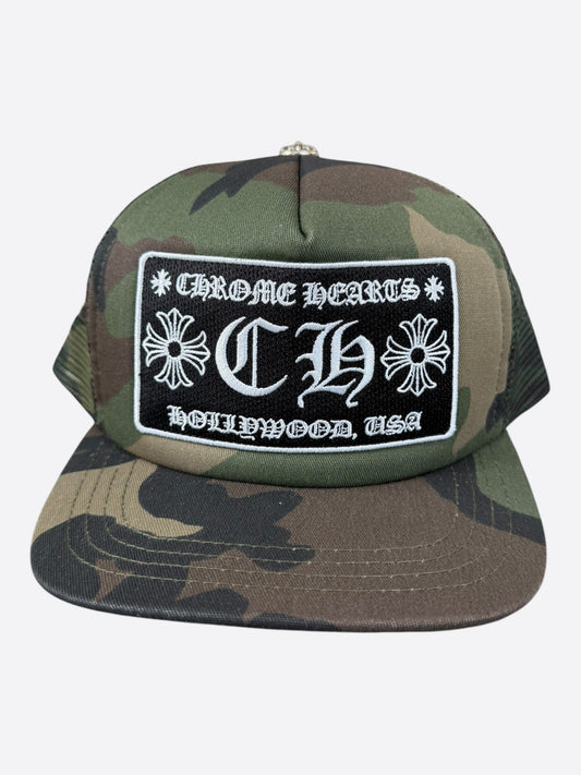 Chrome Hearts Green Camouflage Trucker Hat