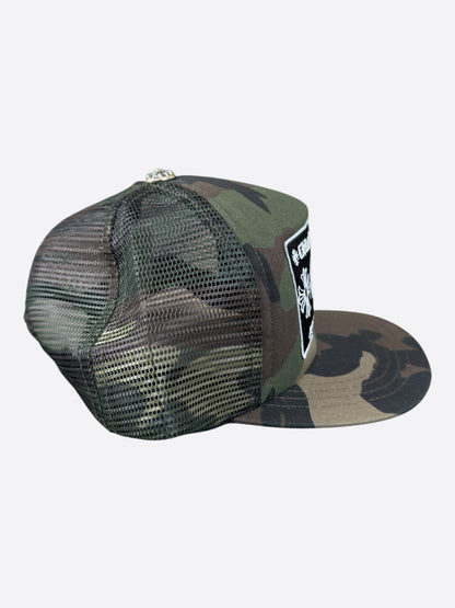 Chrome Hearts Green Camouflage Trucker Hat