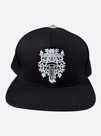 Chrome Hearts Black & White Wine Dagger Logo Hat