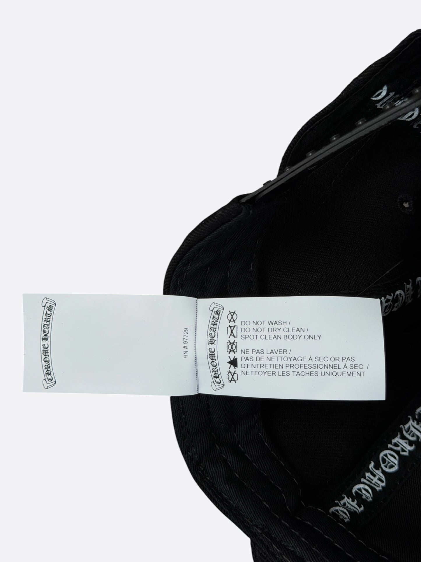 Chrome Hearts Black & White Wine Dagger Logo Hat