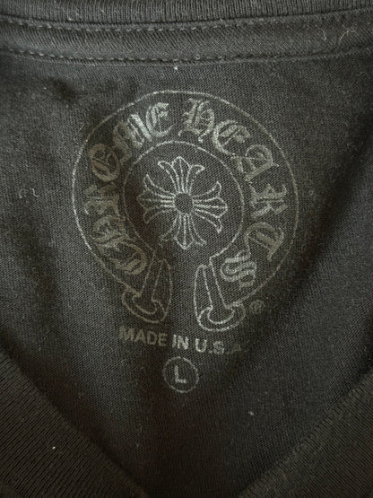 Chrome Hearts Black & White Miami Horseshoe Logo Longsleeve T-Shirt
