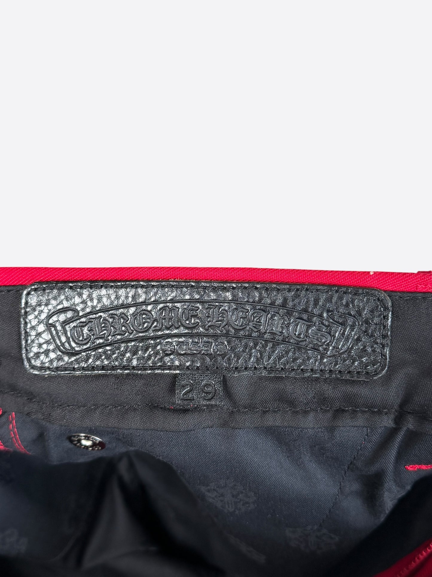Chrome Hearts Red Chino Pants