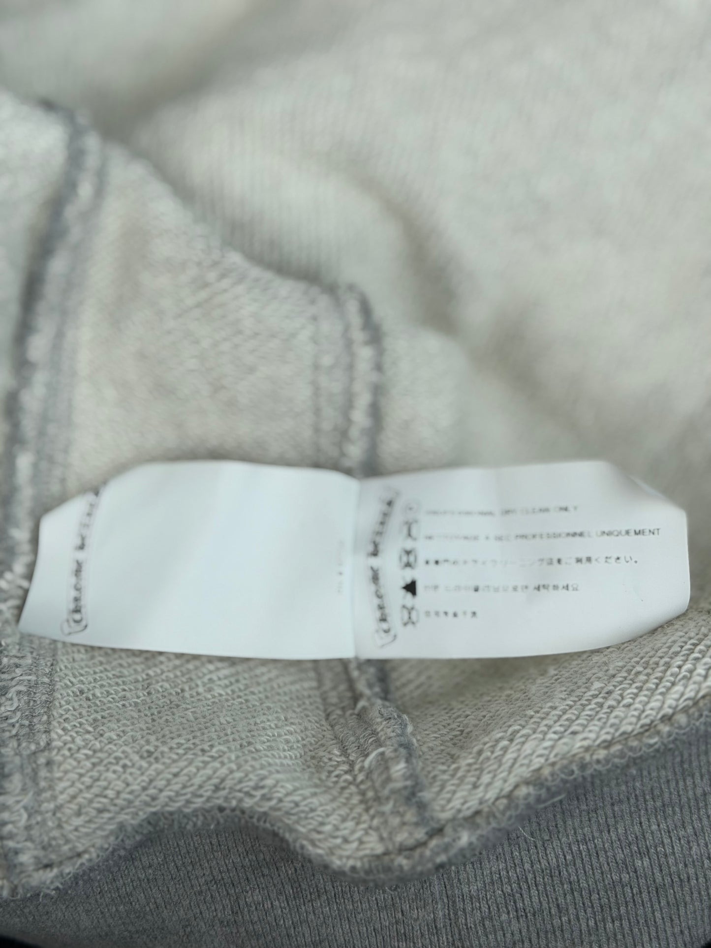 Chrome Hearts Grey & Black Cross Patch Hoodie