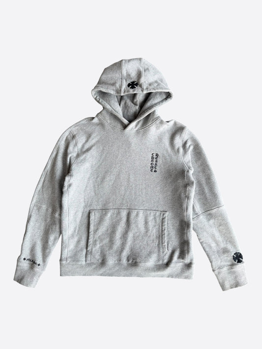 Chrome Hearts Grey & Black Cross Patch Hoodie