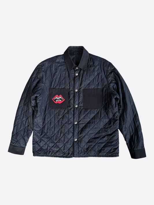 Chrome Hearts Matty Boy Black Cross Jacquard Chomper Quilted Jacket