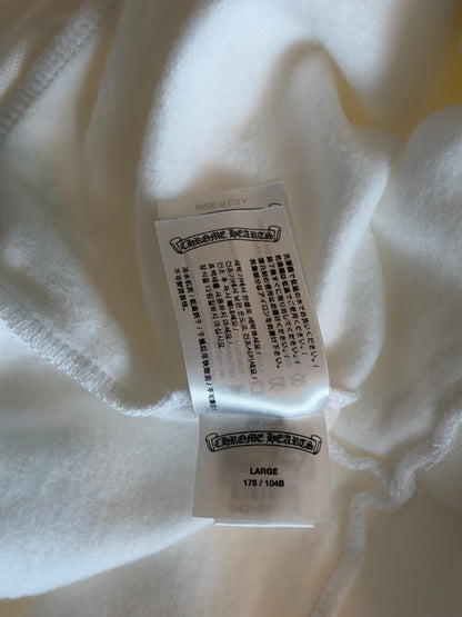 Chrome Hearts White & Silver Foil Script Logo Hoodie