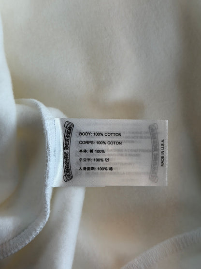 Chrome Hearts White & Silver Foil Script Logo Hoodie
