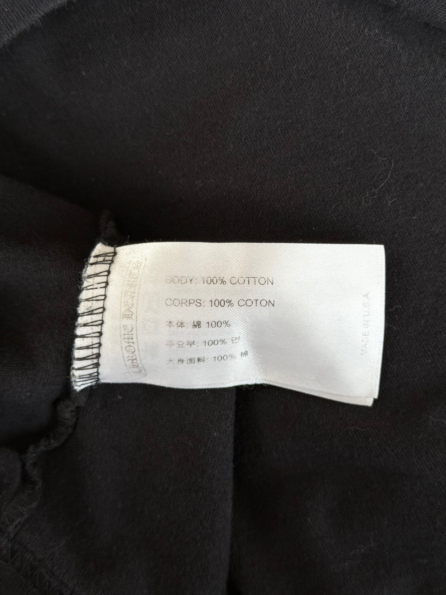 Chrome Hearts Black & Bronze Neck Logo Longsleeve T-Shirt