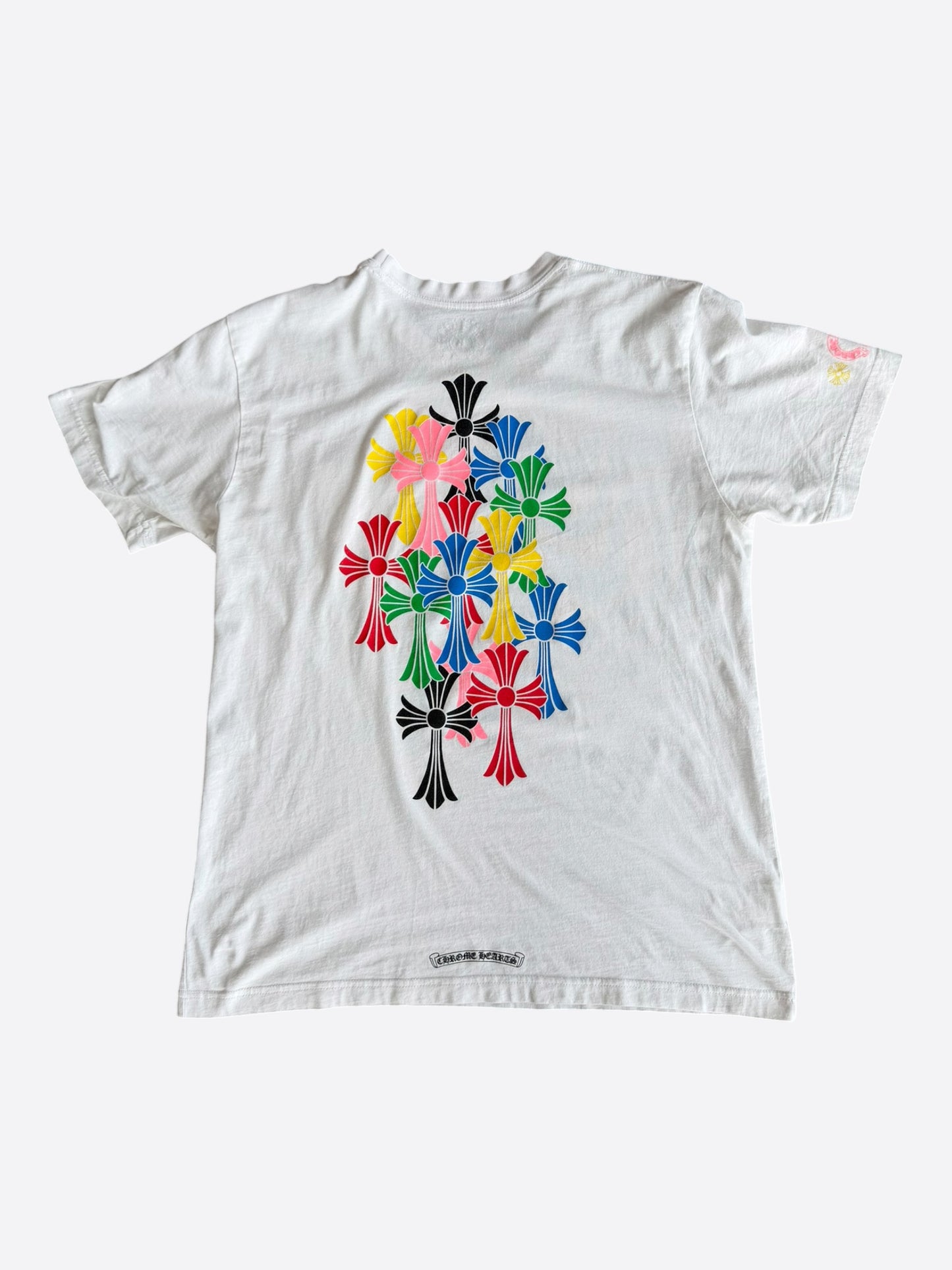 Chrome Hearts White Multicolor Cross T-Shirt