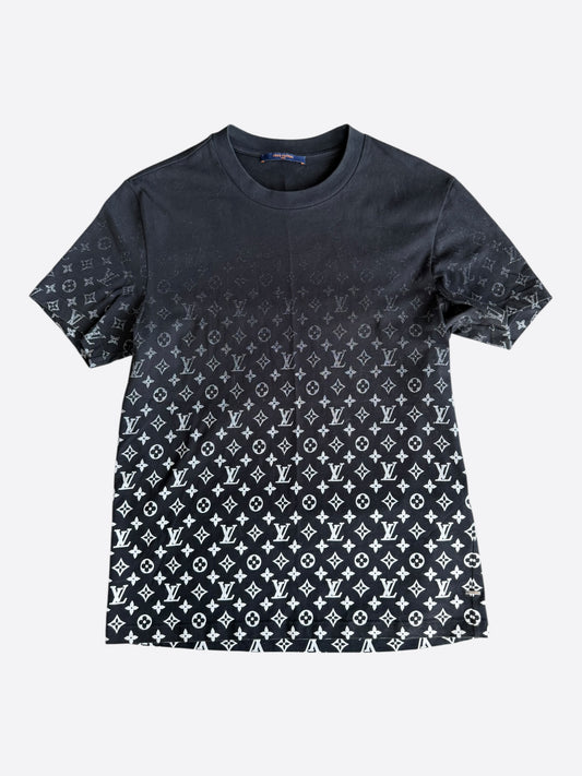 Louis Vuitton Black & White Monogram Gradient T-Shirt