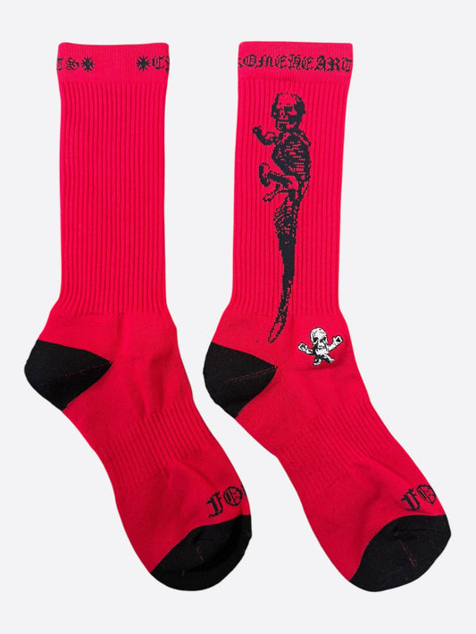 Chrome Hearts Red & Black Foti Graphic Socks
