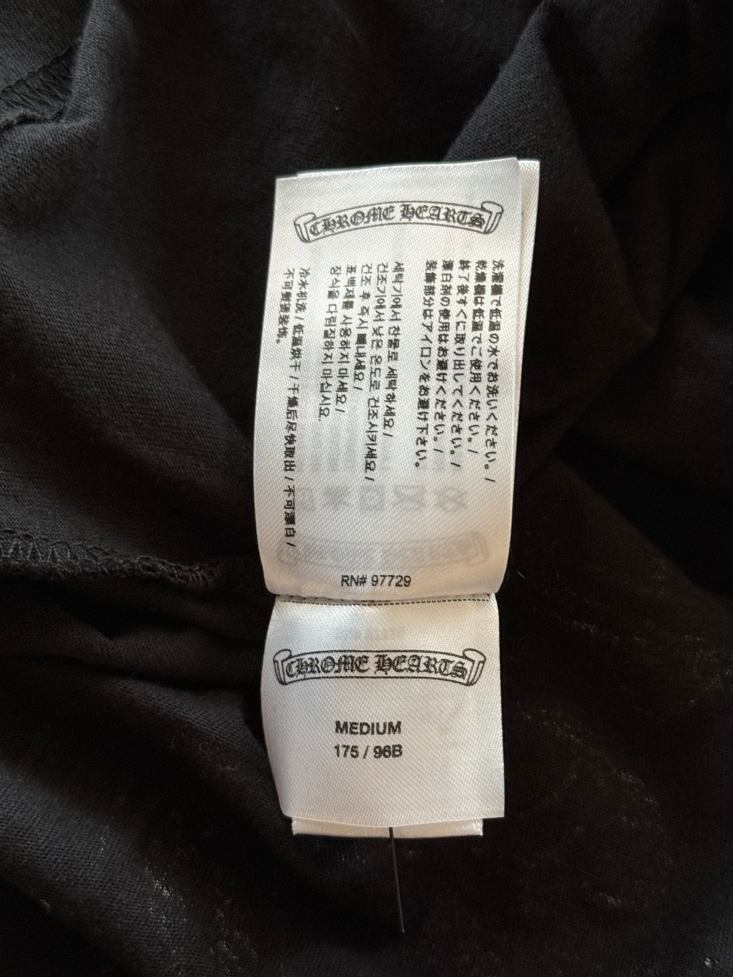 Chrome Hearts Black & Yellow Horseshoe Longsleeve T-Shirt