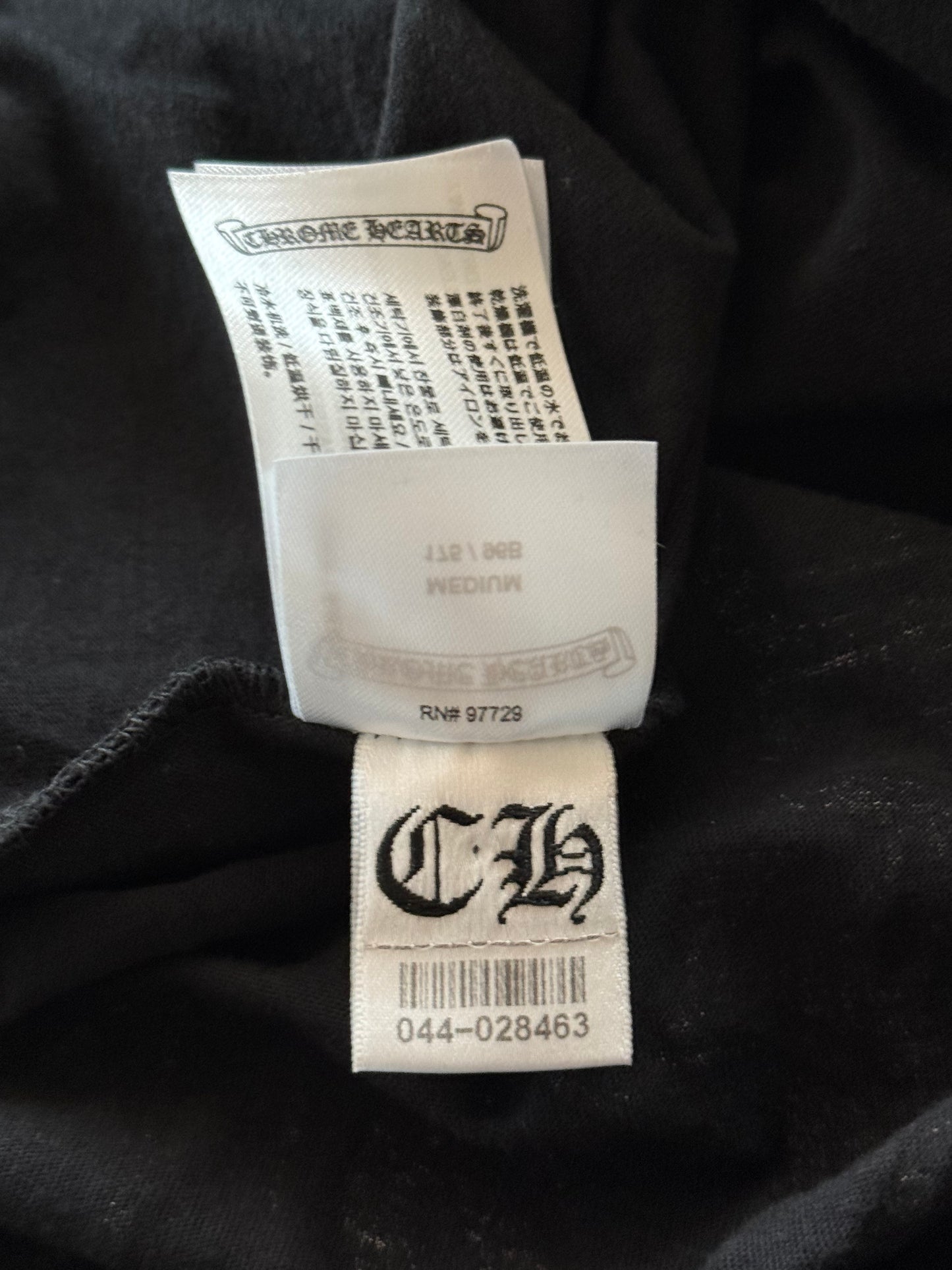 Chrome Hearts Black & Yellow Horseshoe Longsleeve T-Shirt