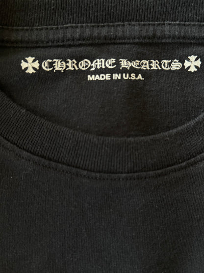 Chrome Hearts Matty Boy Black USA Flag Script Logo Longsleeve T-Shirt